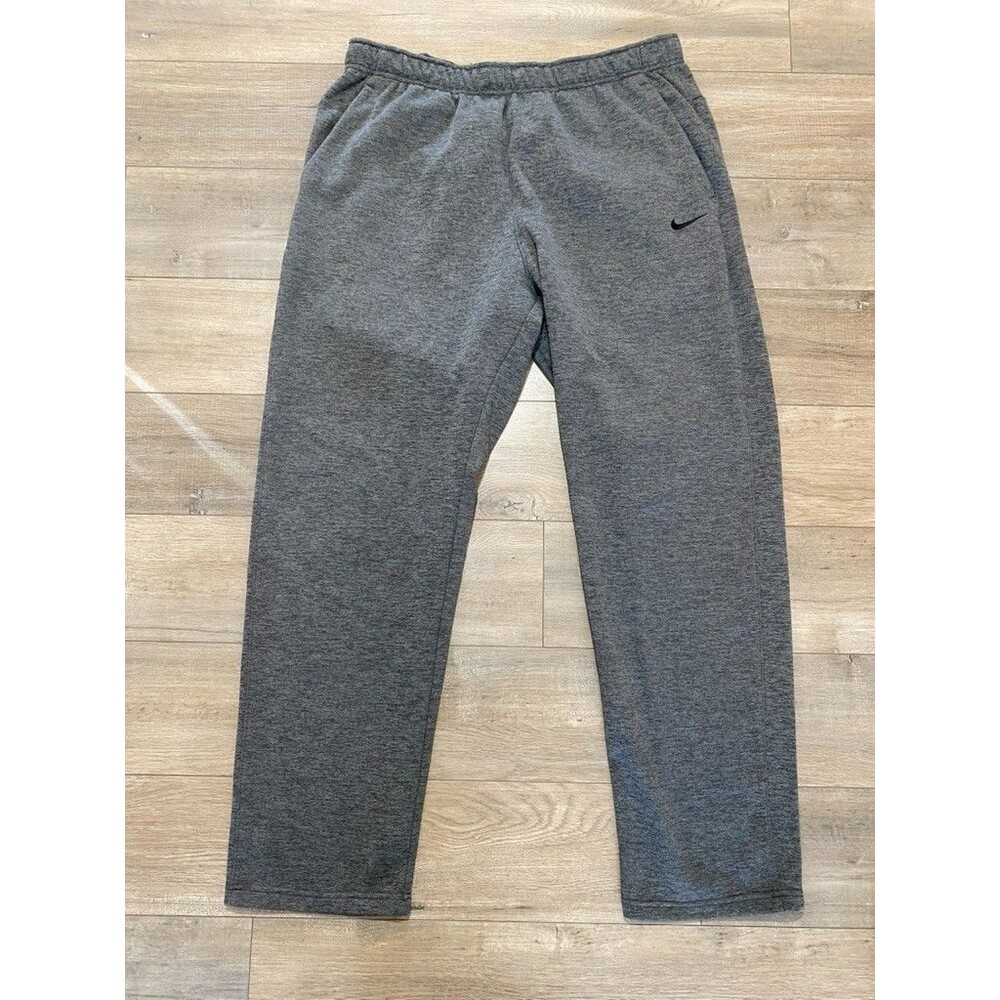 Nike Therma-Fit Pants Mens XXL Jogger Sweatpants Grey DQ4856-071 Open Hem